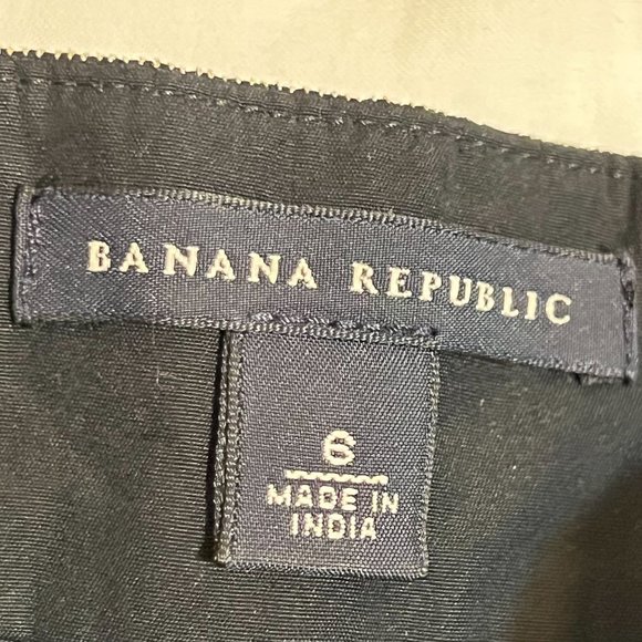 Banana Republic Black Silver Metallic embroidered size 4 - Picture 13 of 16